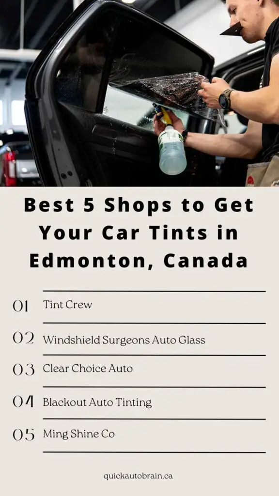 Best 5 Shops to Get Your Car Tints in Edmonton, Canada